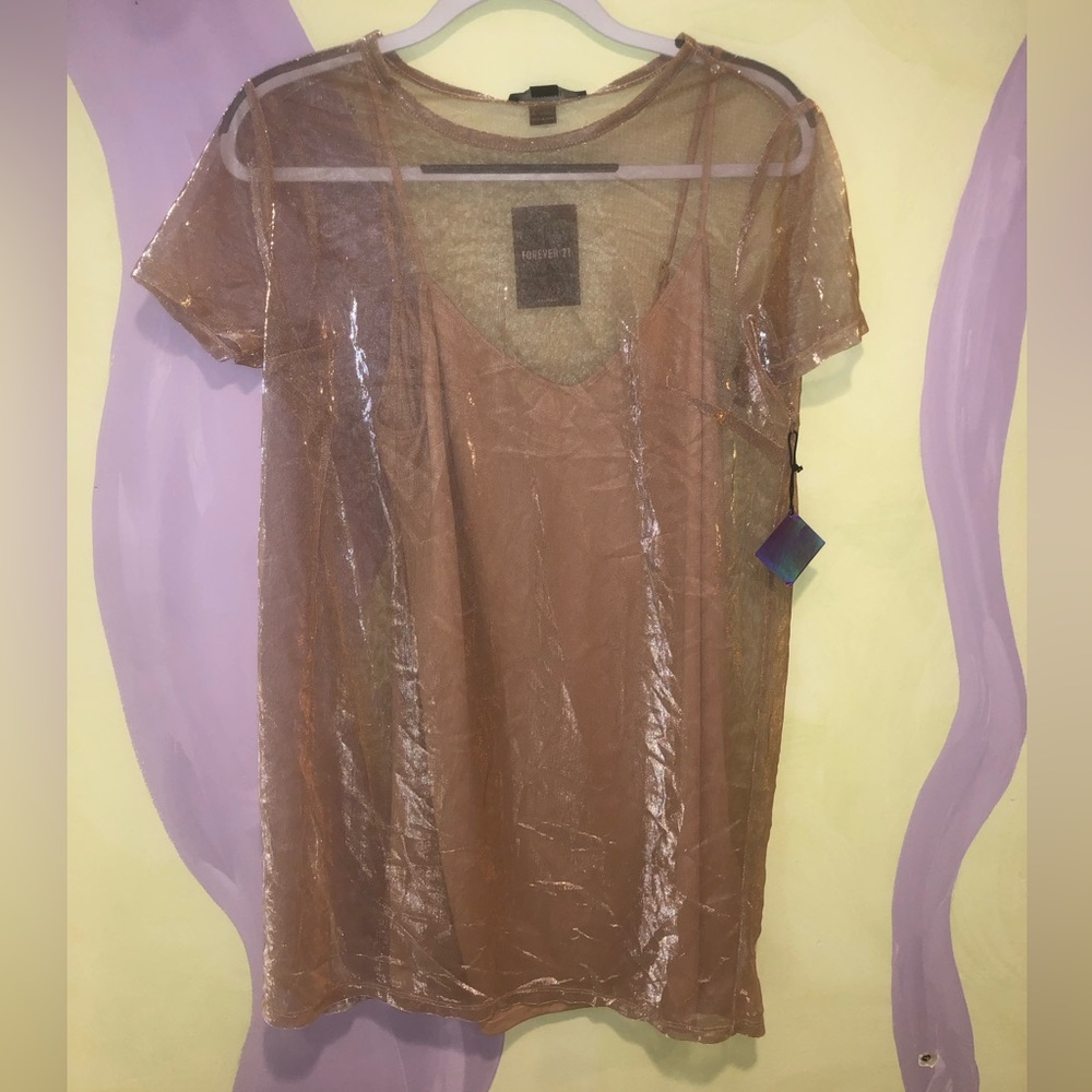 Bodycon strap dress with sheer top dress